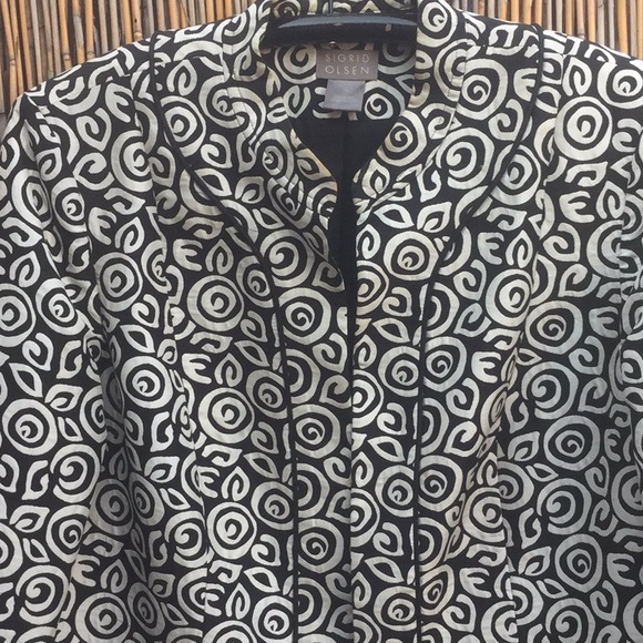 Sigrid Olsen Silk jacket=10 - Picture 3 of 8